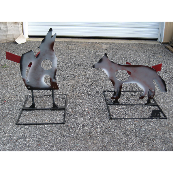 Life-Size Coyote with Swing-Out Vitals-All - Centerfire Rifle