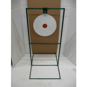 15" Circle Gong Tall Boy Target - Rifle Target Stand Mounted