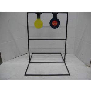 Double circle spinning target stands with optional base