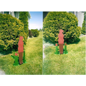 Woodchuck shaped auto reset targets for pistol shooting